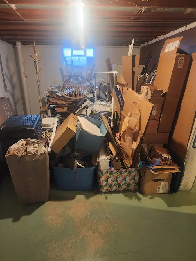 Roll-off dumpster container at job site for 8 Yard Dumpster Rental in Granite Bay